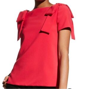 Carolina Herrera Boat-Neck Bow-Shoulder Top